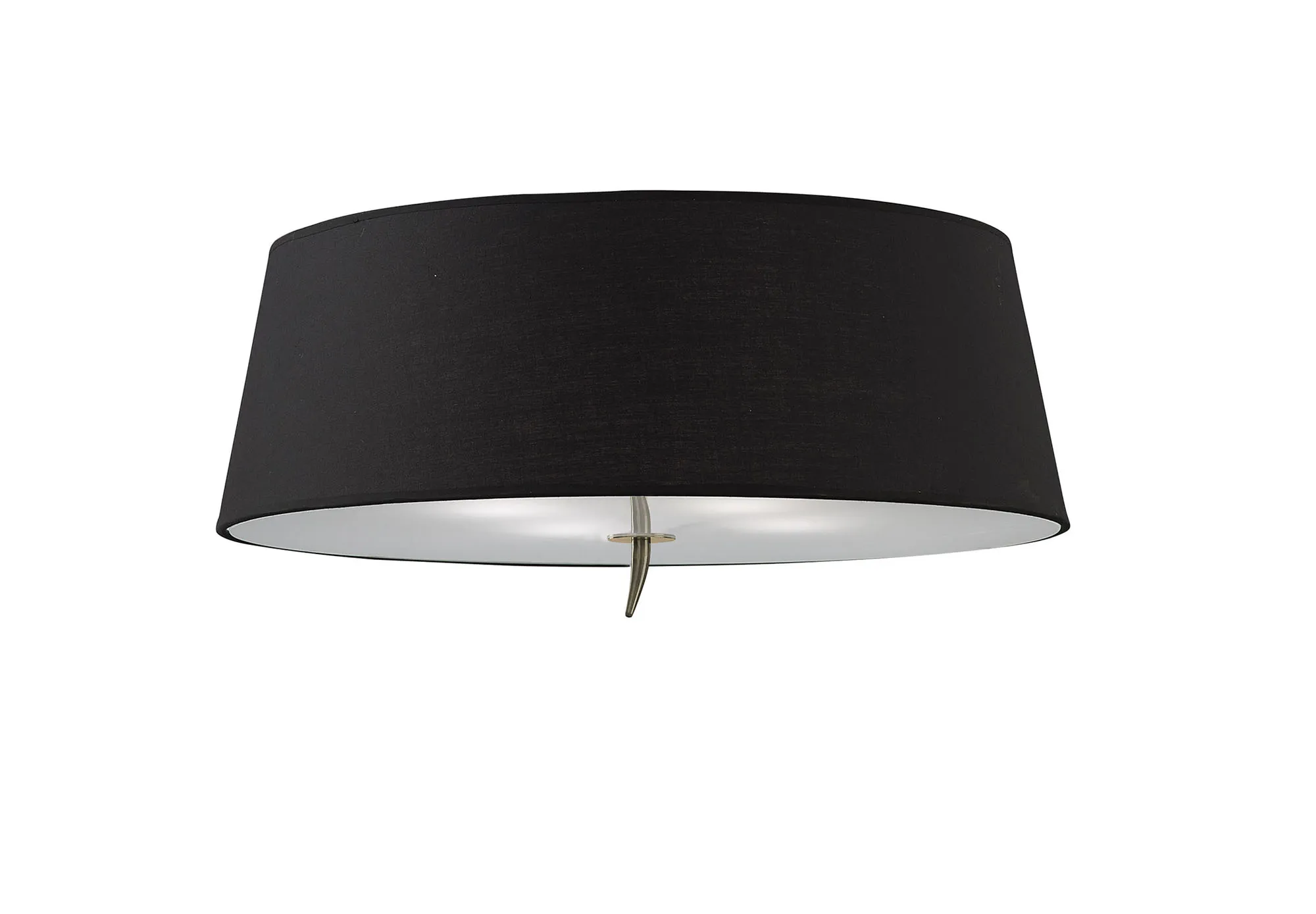 M1929/BS  ## Ninette 60cm Ceiling 4 Light E27, Antique Brass With Black Shade